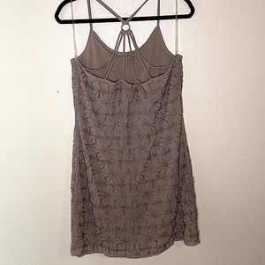 NWT Francesca’s purple/mauve/grey dress with stunning beading & gorgeous back
